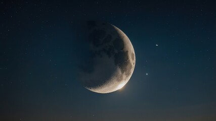 Fototapeta premium moon, night, sky, full, space, astronomy, lunar, crater, planet, black, full moon, dark, moonlight, craters, light, satellite, bright, round, eclipse, universe, orbit, sphere, circle, luna