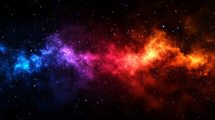Fototapeta premium Vibrant Cosmic Nebula in Deep Space with Colorful Star Clouds