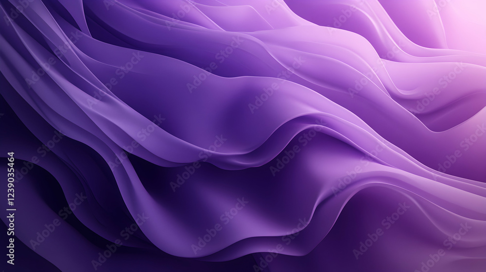 Aufkleber a luxurious 3d artwork with a grainy purple gradient from pale mauve to dark eggplant, creating a sm