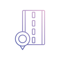 Road Map vector icon