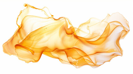 elegant amber and golden yellow watercolour alcohol wash with golden swirls and speckles, luxurious background wallpaper, white and warm tones

