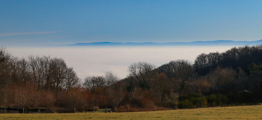 mer de nuages sur la Limagne, Auvergne