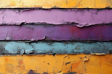 Obraz premium Abstract Textured Horizontal Paint Stripes Artwork