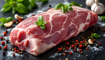 Fototapeta premium Fresh Pork Shoulder Roast Ready for Cooking
