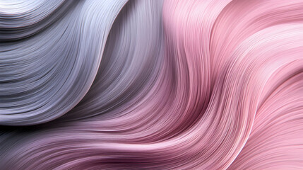 Flat layered waves in dusty rose and pewter, minimalist and soothing