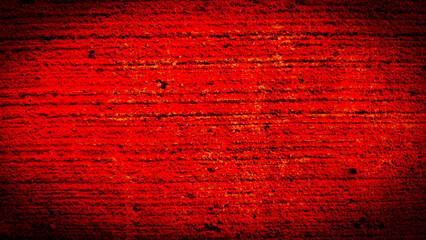 Obraz premium dramatic bold contrast red color rough texture painted dyed blank empty concrete surface presentation template backdrop with border and copy space