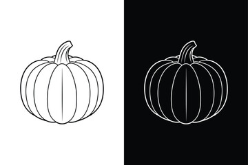Pumpkin icon vector on White Background ,Vector Art Illustration on white background.