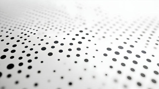 Minimalist dots in porcelain white and ink, sparse and clean