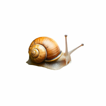 recommend clip art: A amazing snail isolated on the white background