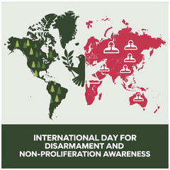 Naklejka premium International Day for Disarmament and Non-Proliferation Awareness flyer,poster.image.22.eps