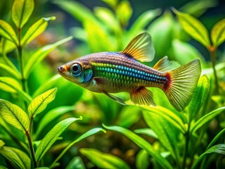 Macro Photography: Tiny Fish Darting Through Aquatic Plants