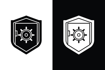 Safe icon vector on White Background ,Vector Art Illustration on white background.