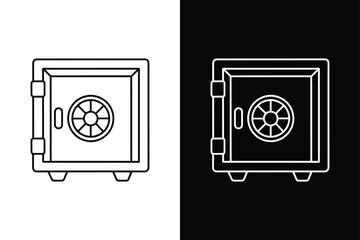 Safe icon vector on White Background ,Vector Art Illustration on white background.