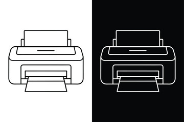 Printer icon vector on White Background ,Vector Art Illustration on white background.