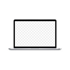 laptop isolate blank screen display mockup pc vector