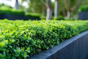 Rooftop garden features vibrant green plants in organized rows, promoting sustainability in urban environments