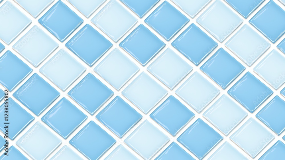 Aufkleber simple blue grid pattern on white, creating a balanced and versatile design for modern and professio