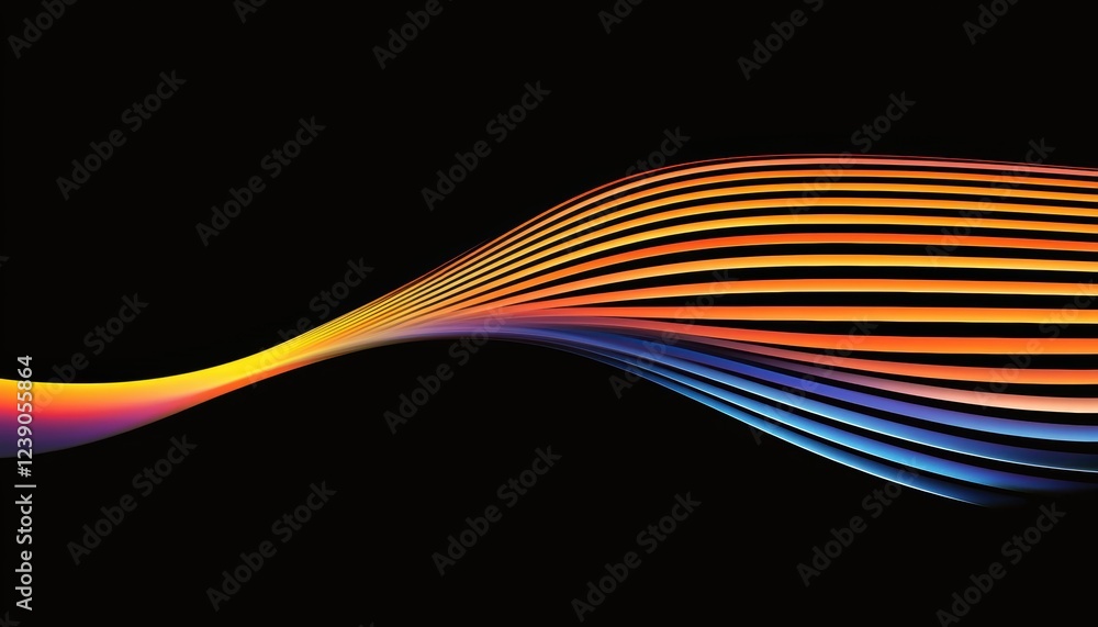 Poster sleek black gradient transitioning into fine diagonal lines, perfect for elegant, futuristic, or min