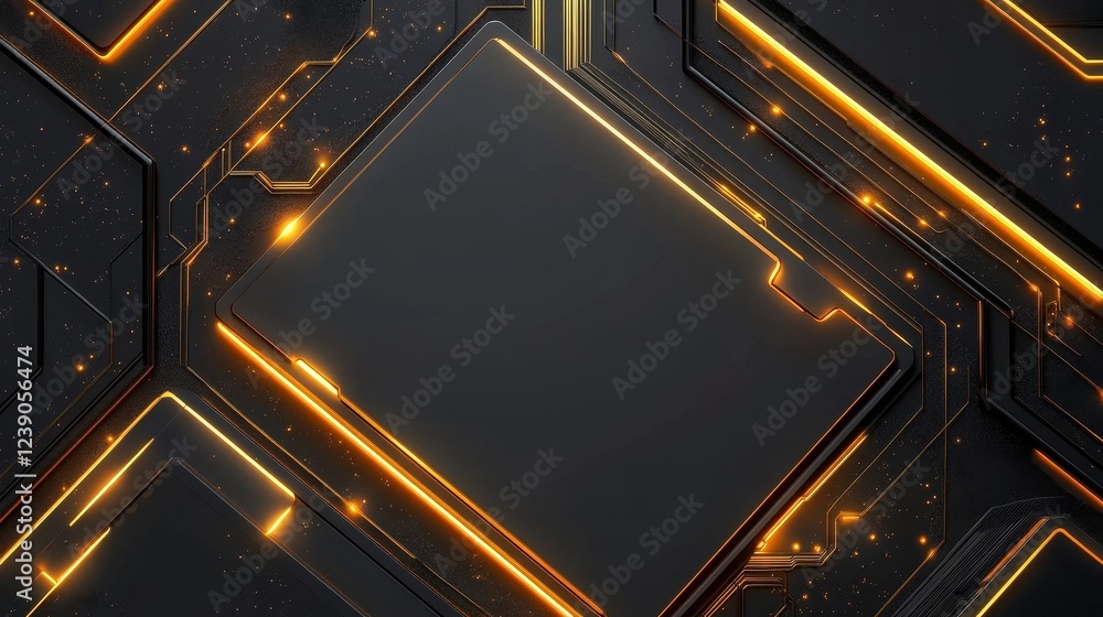Poster futuristic circuit design digital space graphic art high-tech environment close-up view innovation c