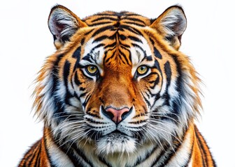 Naklejka premium Majestic Black and White Tiger: High Contrast Wildlife Photography