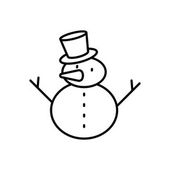 Snowman vector icon