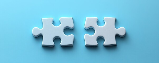Obraz premium Puzzle Pieces Connecting Together for Teamwork Success and Partnership Concept in Business
