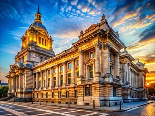 Majestic Facade of the Palais de Justice in Architectural Splendor
