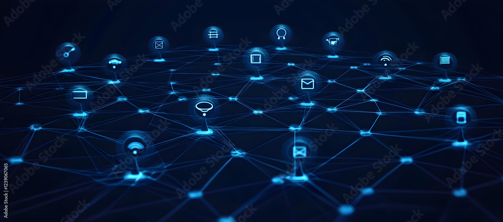 Aufkleber abstract blue technology background with circuit board and digital elements vector illustration desi