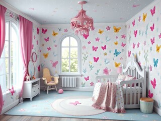 Enchanting Nursery Dreamscapes with Playful Fairies