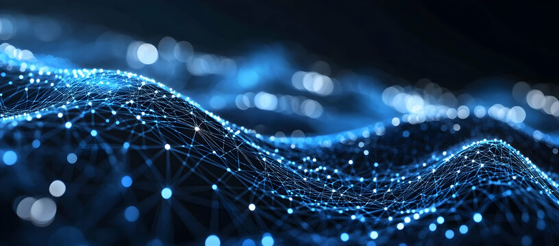 Abstract background with binary code and digital network connection technology vector illustration design