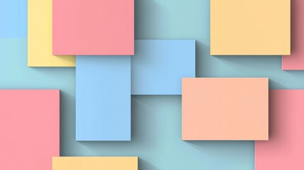 Fototapeta premium Abstract pastel square geometric pattern background.