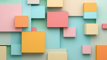 Abstract pastel color blocks background.