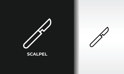 Obraz premium Scalpel Vector, Icon Or Logo Sign Isolated Symbol Illustration