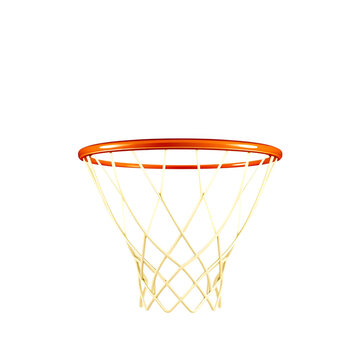 orange basketball hoop isolated white clip art preview