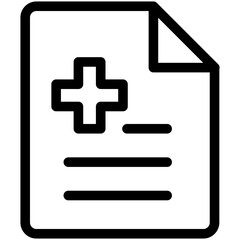 Obraz premium Medical Report Outline Icon