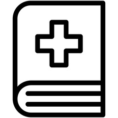 Obraz premium Medical Book Outline Icon