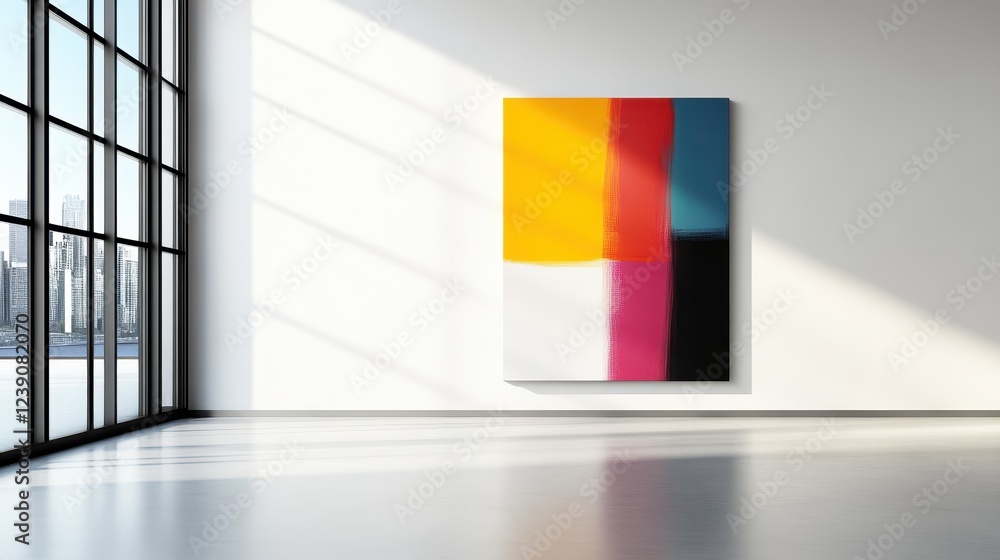 Poster this image features a striking abstract artwork highlighting vibrant, bold colors that evoke emotion