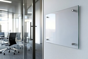 3D Rendering of a Glass Nameplate Design