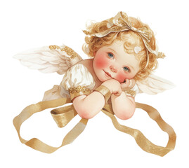 Fototapeta premium PNG Coquette cupid ribbon sweet style.