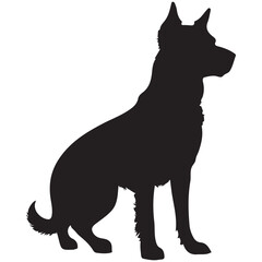 A Dog  silhouette vector 