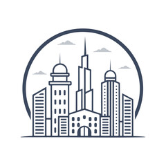 Obraz premium building home silhouette vector logo design