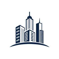 Fototapeta premium building home silhouette vector logo design