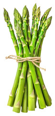 Obraz premium PNG Real raw tied asparagus vegetable produce healthy.