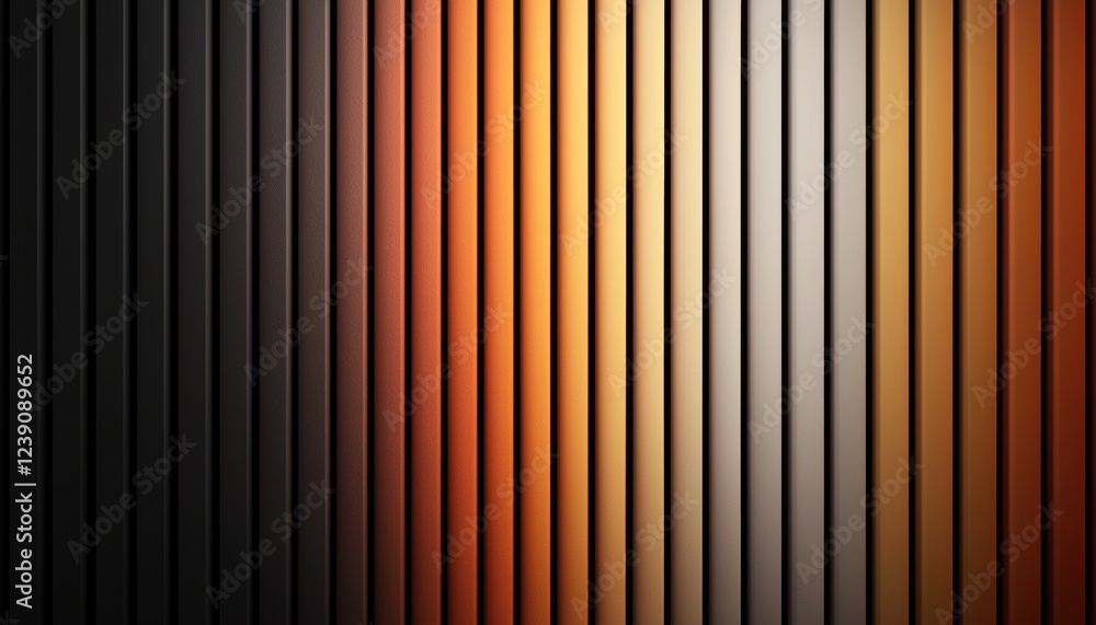Poster modern striped design with thin black bars and a multicolor gradient background, perfect for contemp
