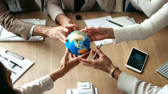 1_Diverse Professionals Collaborating on Global Business Project