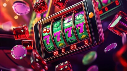 Eye-catching banner showcasing a mobile online casino application. 