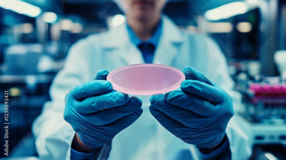 Aufkleber the hands of a lab technician showcase a critical component of semiconductor technology.