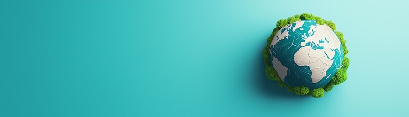 Vibrant globe with green foliage backdrop.