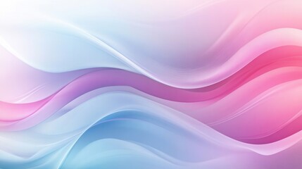 Fototapeta premium Abstract pastel pink, blue, and white wavy background.