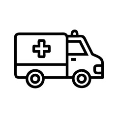 ambulance car isolated on white